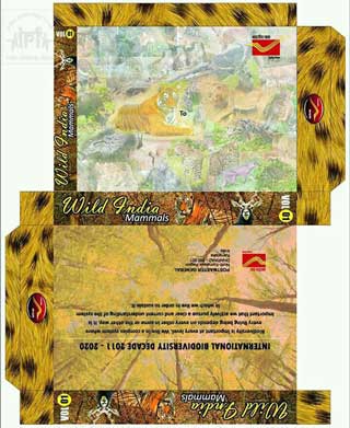 Set of Picture Postcards on “Mammals of India” from North Karnataka Postal Circle