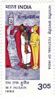 Festival of India - Between the Spider and the Lamp by M.F.Hussain