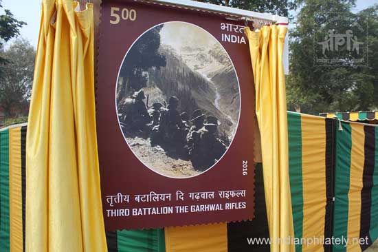 Commemorative Stamp on Third Battalion The Garhwal Rifles