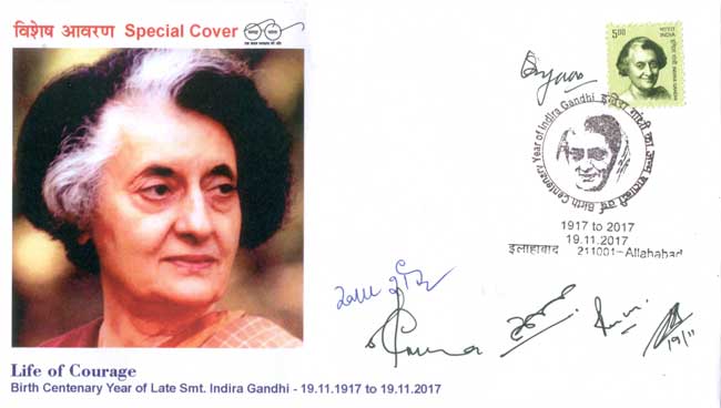 Special Cover on Birth Centenary of Smt. Indira Gandhi