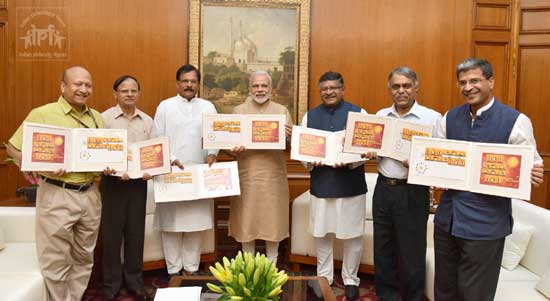 Commemorative Stamps on Surya Namaskar released on 20th June 2016 at New Delhi