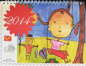 2014 India Post Desk Calendar