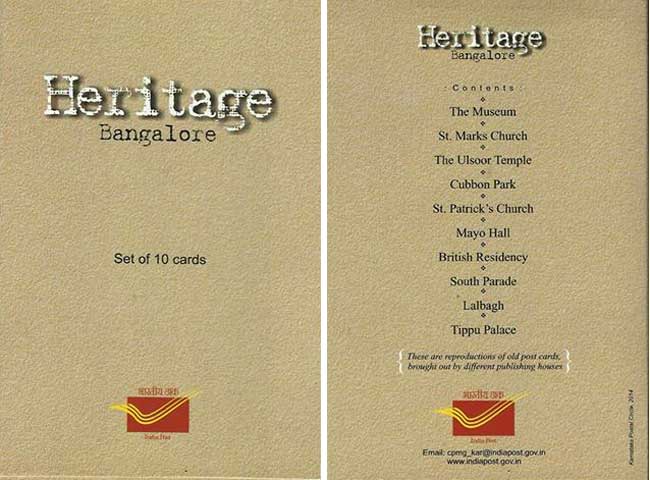 Bangalore Heritage Picture Post Cards