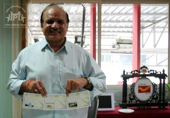 Picture postcards tracing the path of Godavari with the cancellations 