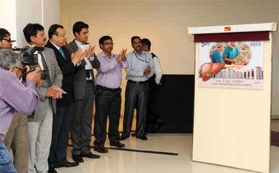 Commemorative Stamp on Liver Transplantation in India – 4th November 2014.
