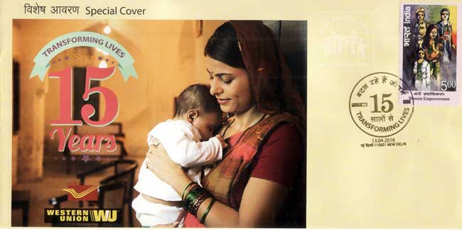 Special Cover on 15 Years of Collaboration of Western Union and India Post